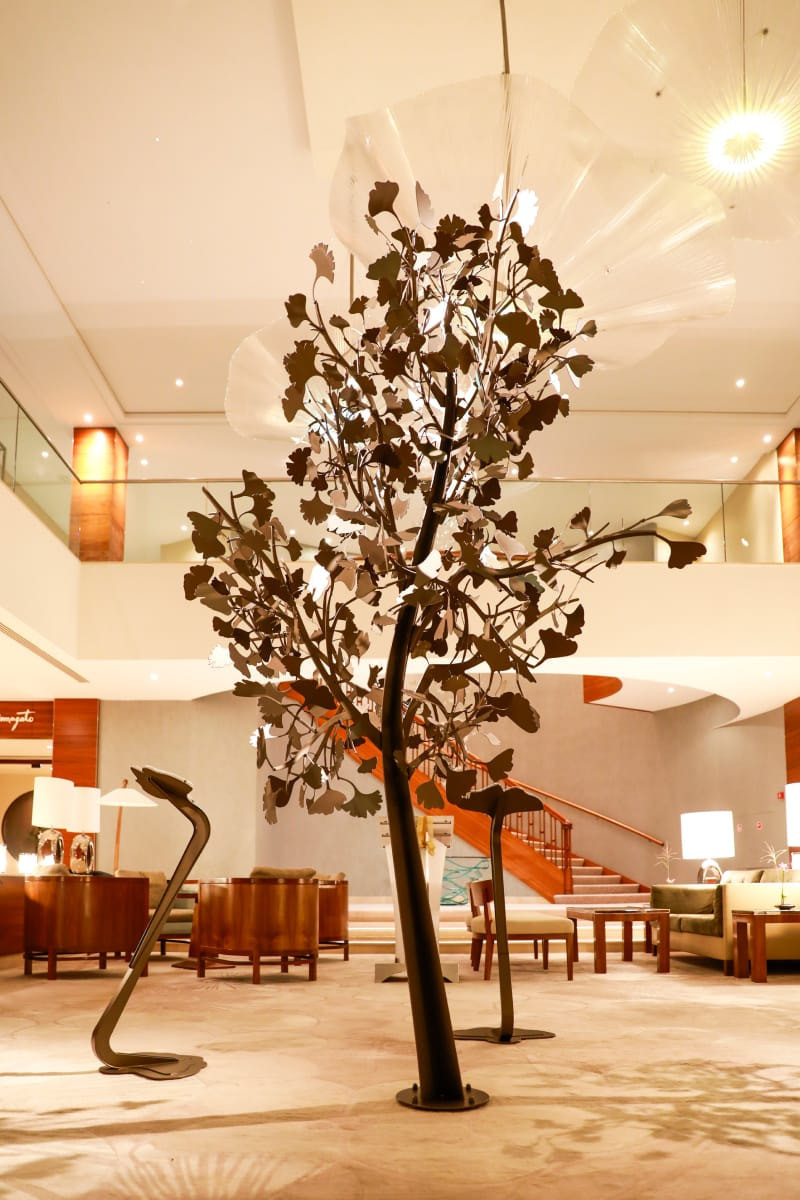 Ginko boom in het Okura hotel